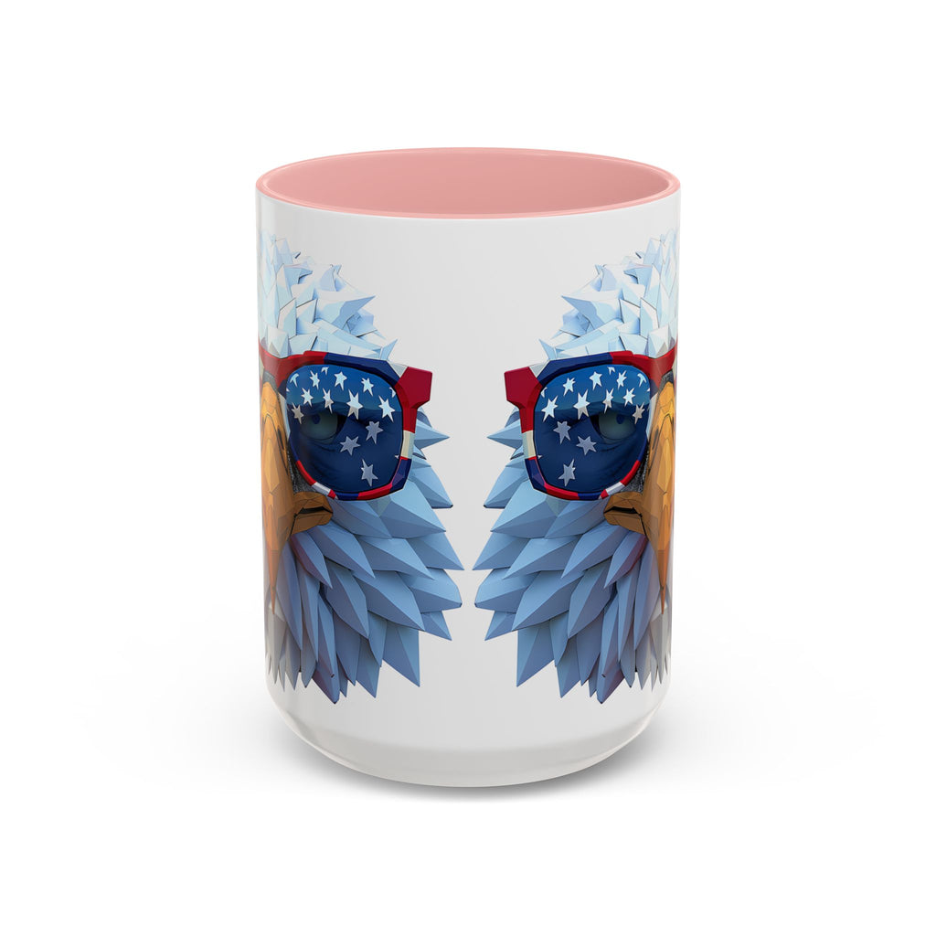 Patriotic Eagle Coffee Mug with American Flag Sunglasses