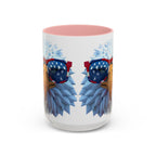 Patriotic Eagle Coffee Mug with American Flag Sunglasses