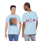 Patriotic George Washington Tee — "They Hate U.S. Because They Ain't U.S."