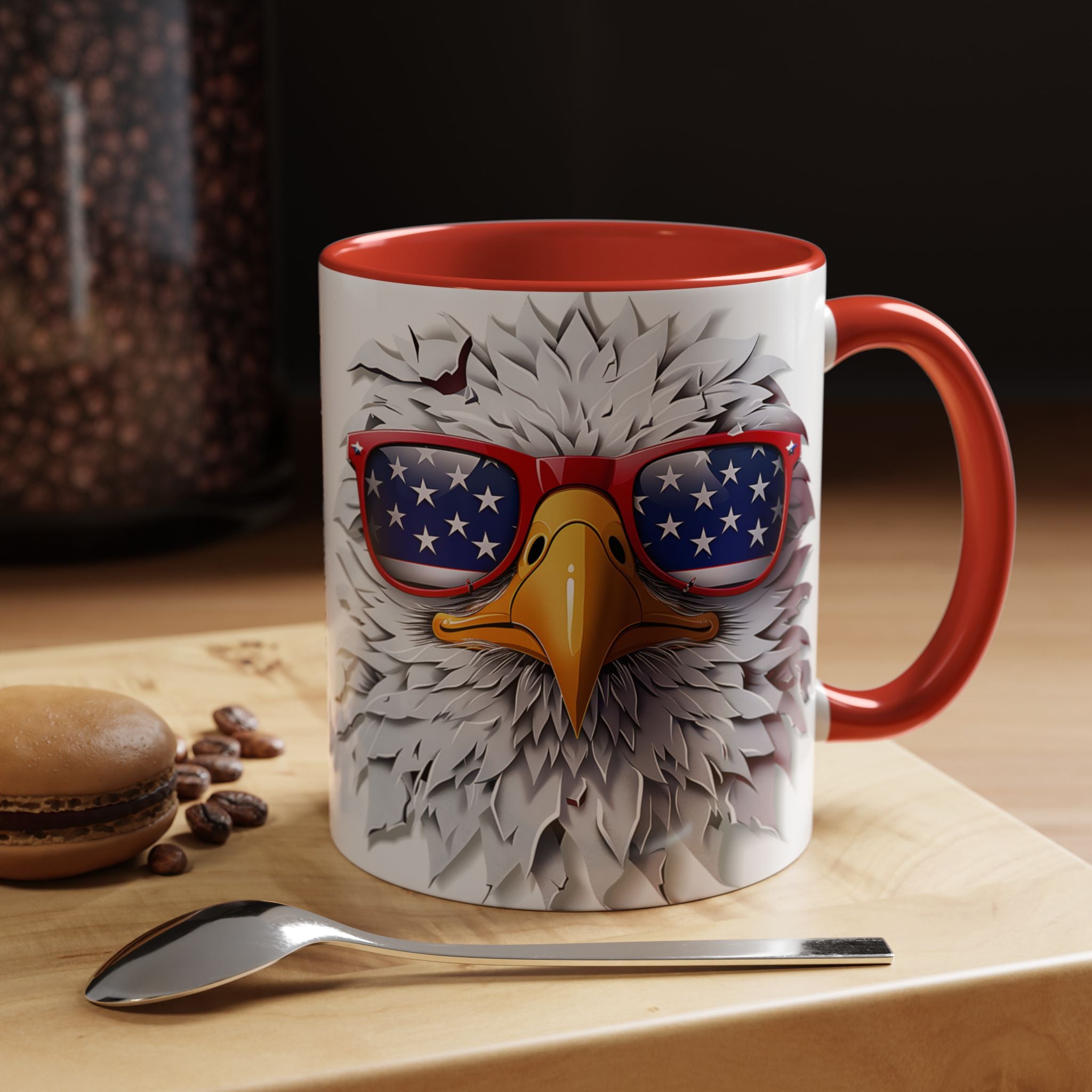 Patriotic Eagle Coffee Mug – Bold Design for Coffee Lovers
