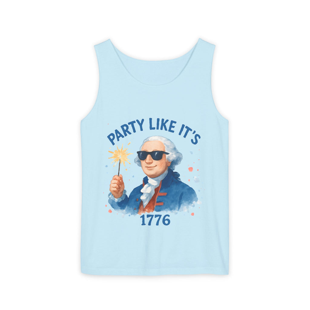 Party Like It's 1776 Tank Top — Patriotic George Washington Graphic