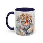 Tiger Watercolor Accent Coffee Mug – Artistic Wildlife Ceramic Mug (11/15oz)