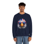 Eagle American Flag Sunglasses Crewneck Sweatshirt