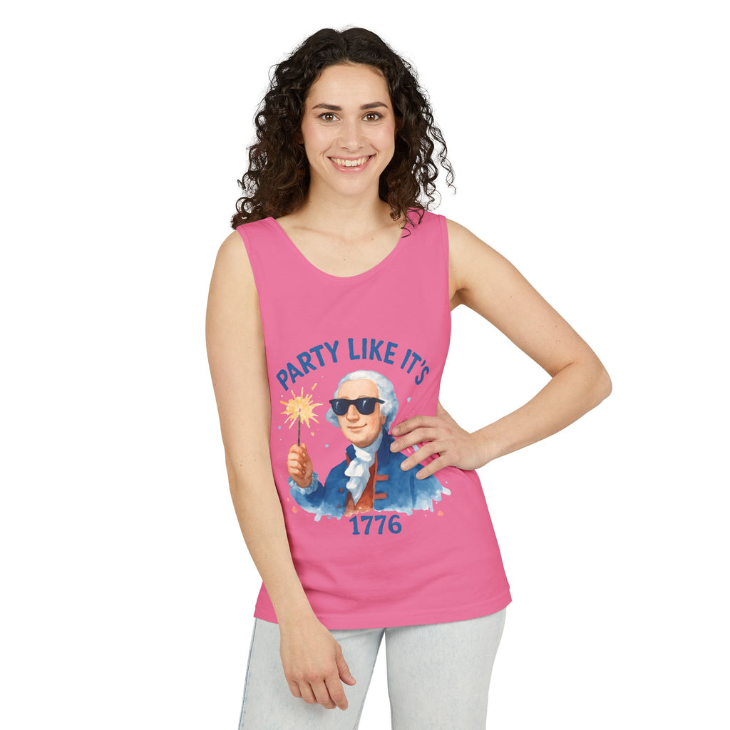 Party Like It's 1776 Tank Top — Patriotic George Washington Graphic