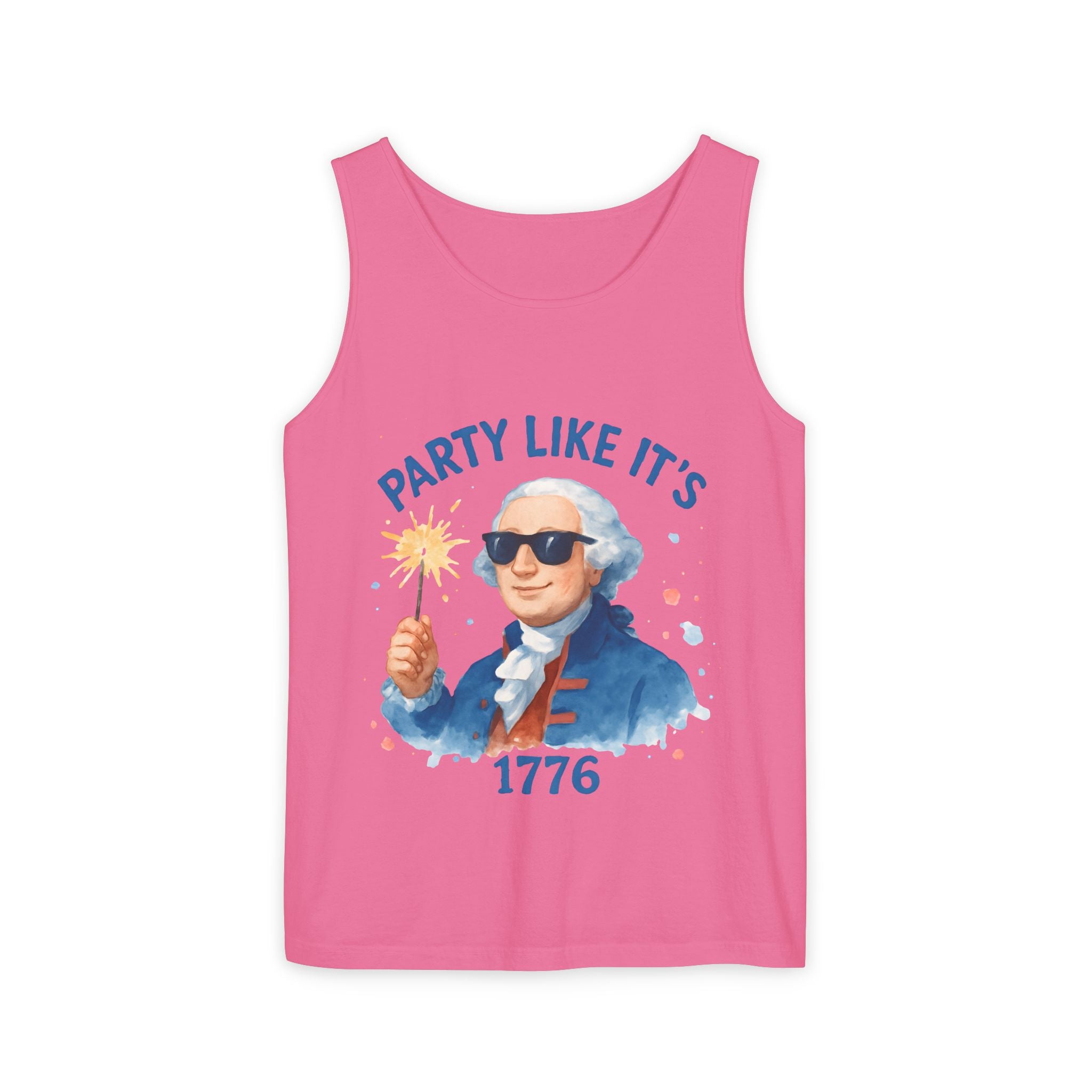 Party Like It's 1776 Tank Top — Patriotic George Washington Graphic