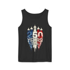 50 Years American Flag Castle Tank Top for Celebratory Wear