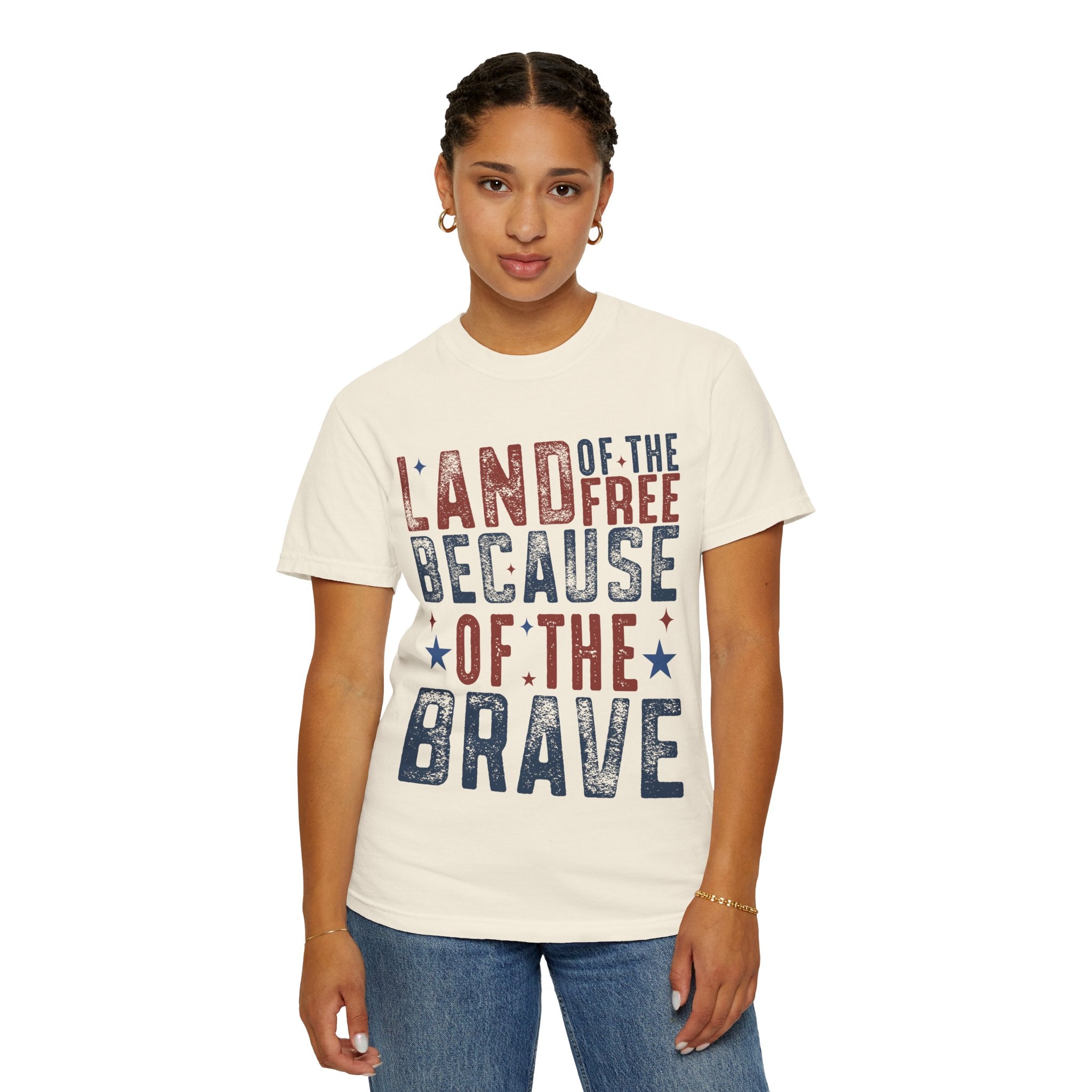 Patriotic T-Shirt: Land of the Free Because of the Brave