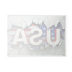 USA Flag Glass Cutting Board with Vibrant Design