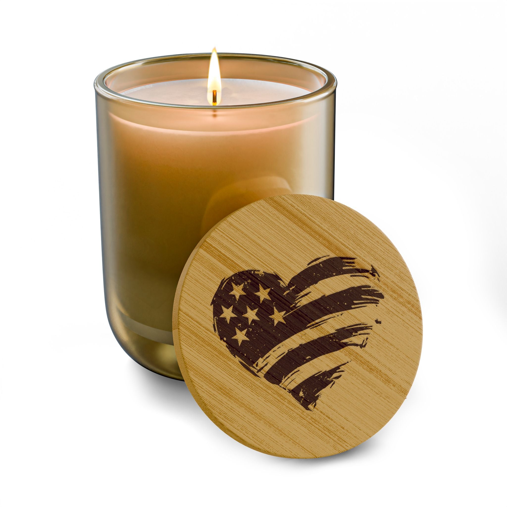 Engraved 14oz Scented Soy Candle with Bamboo Lid
