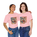 Dog's are Patriotic Too (American Flag, Funny 4th of July Shirt)