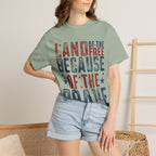 Patriotic T-Shirt: Land of the Free Because of the Brave