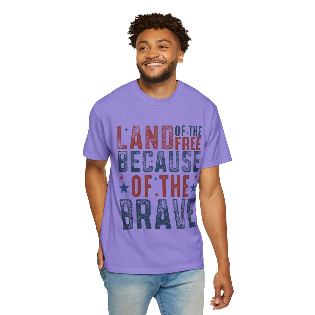 Patriotic T-Shirt: Land of the Free Because of the Brave