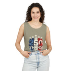 50 Years American Flag Castle Tank Top for Celebratory Wear