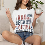 Patriotic T-Shirt: Land of the Free Because of the Brave