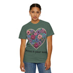 Floral Heart T-Shirt — Colorful Bouquet Heart Graphic (Print It Your Way)
