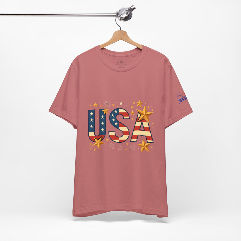 USA Flag Stars T-Shirt — Patriotic American Independence Day Tee