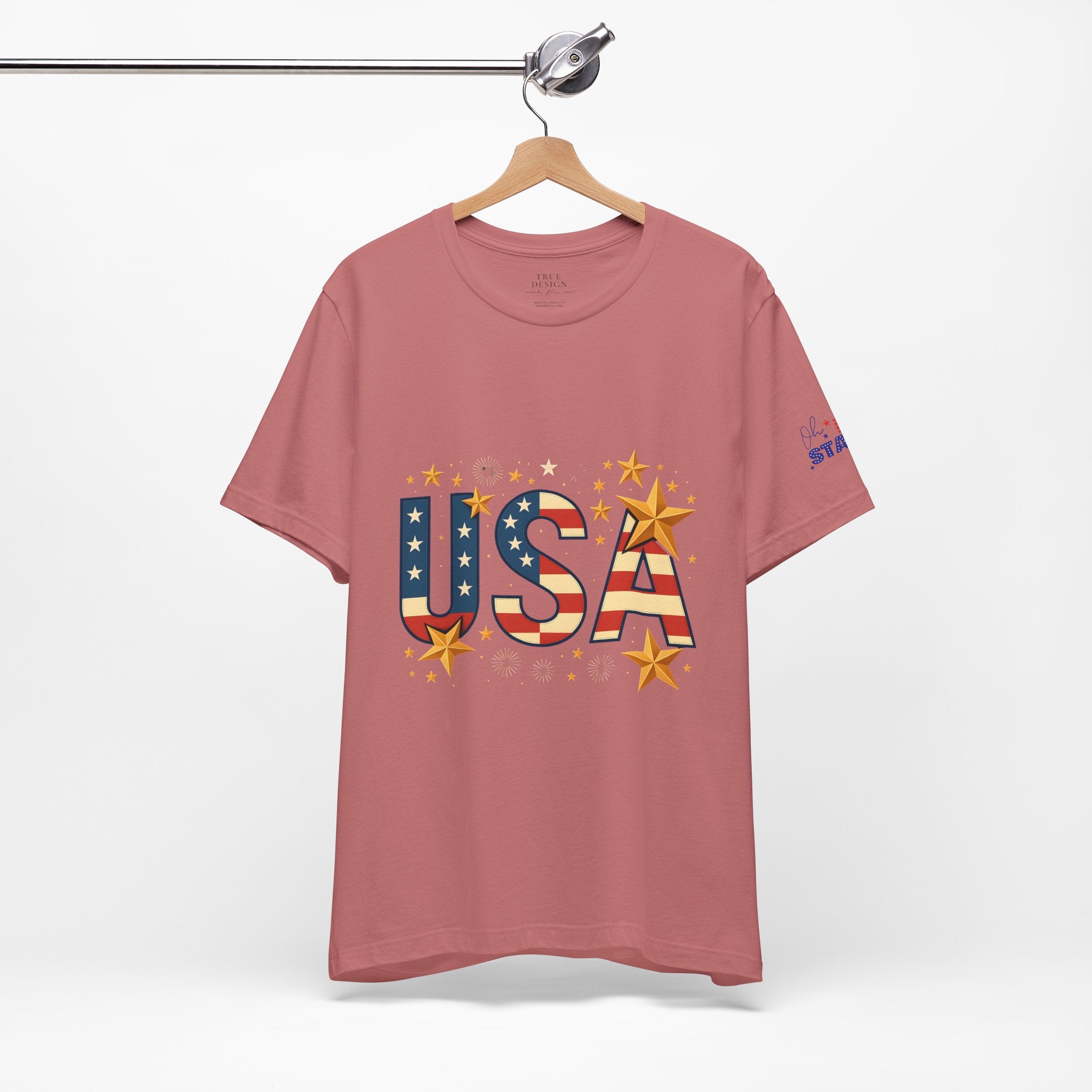 USA Flag Stars T-Shirt — Patriotic American Independence Day Tee