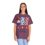 Patriotic Popsicle T-Shirt — Red, White & Blue Fourth of July Tee