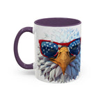 Patriotic Eagle Coffee Mug with American Flag Sunglasses