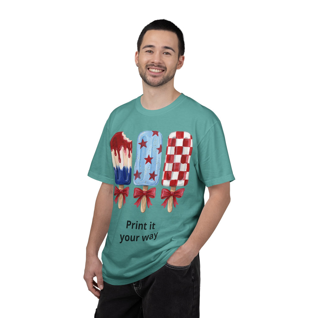 Patriotic Popsicle T-Shirt — Red, White & Blue Fourth of July Tee