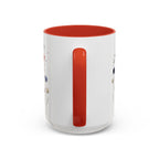Patriotic Anemone Accent Coffee Mug Classic Floral Design