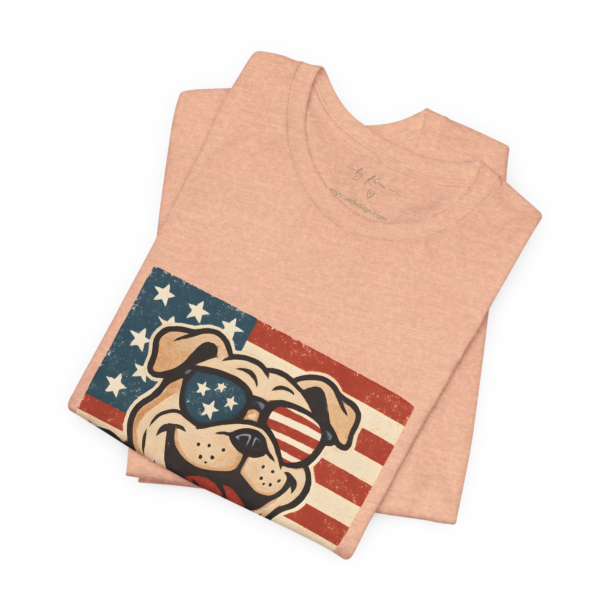 Dog's are Patriotic Too (American Flag, Funny 4th of July Shirt)