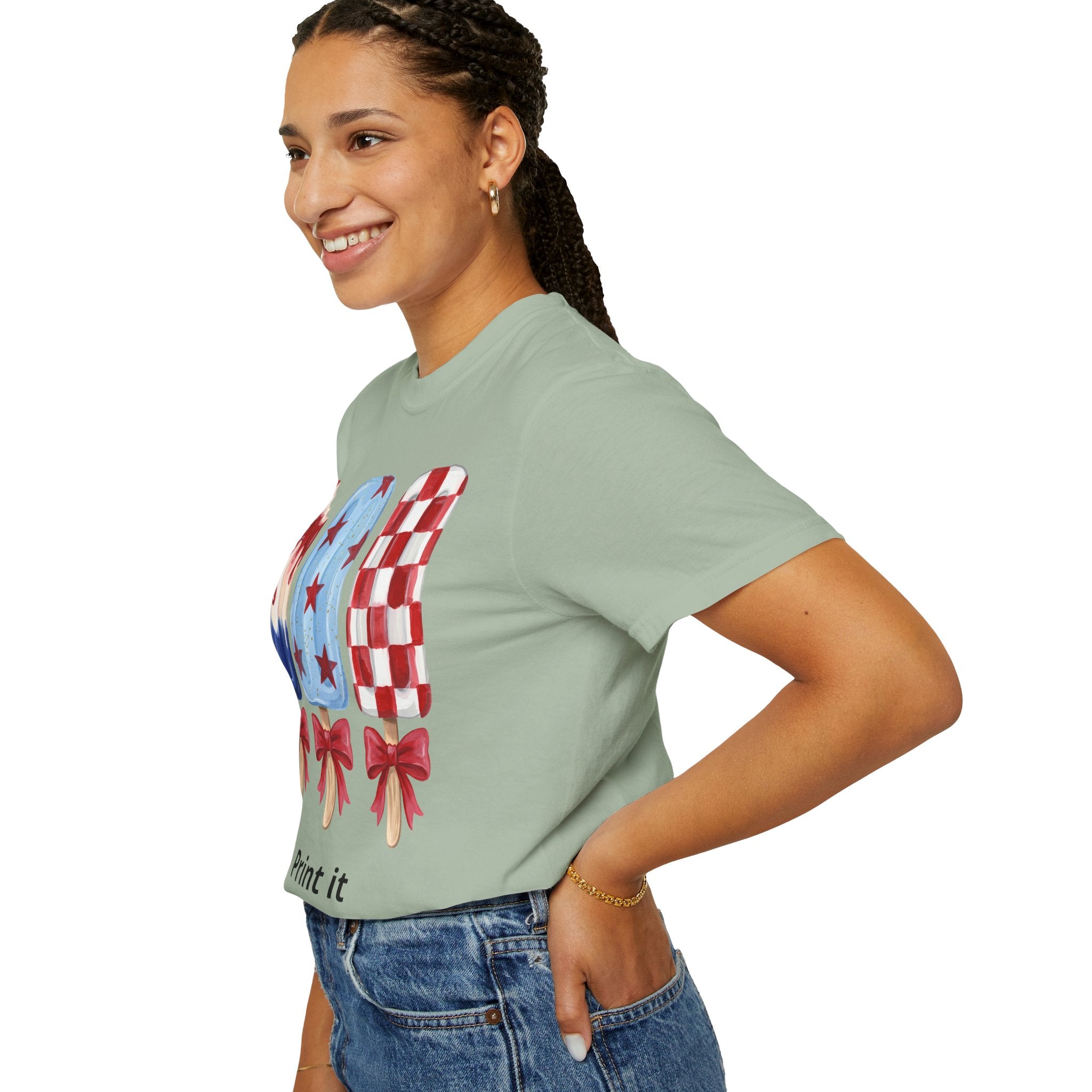 Patriotic Popsicle T-Shirt — Red, White & Blue Fourth of July Tee