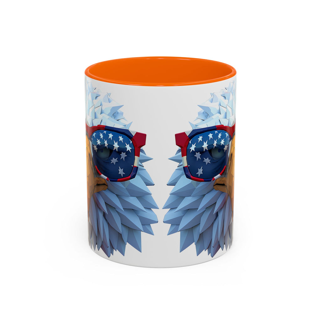 Patriotic Eagle Coffee Mug with American Flag Sunglasses
