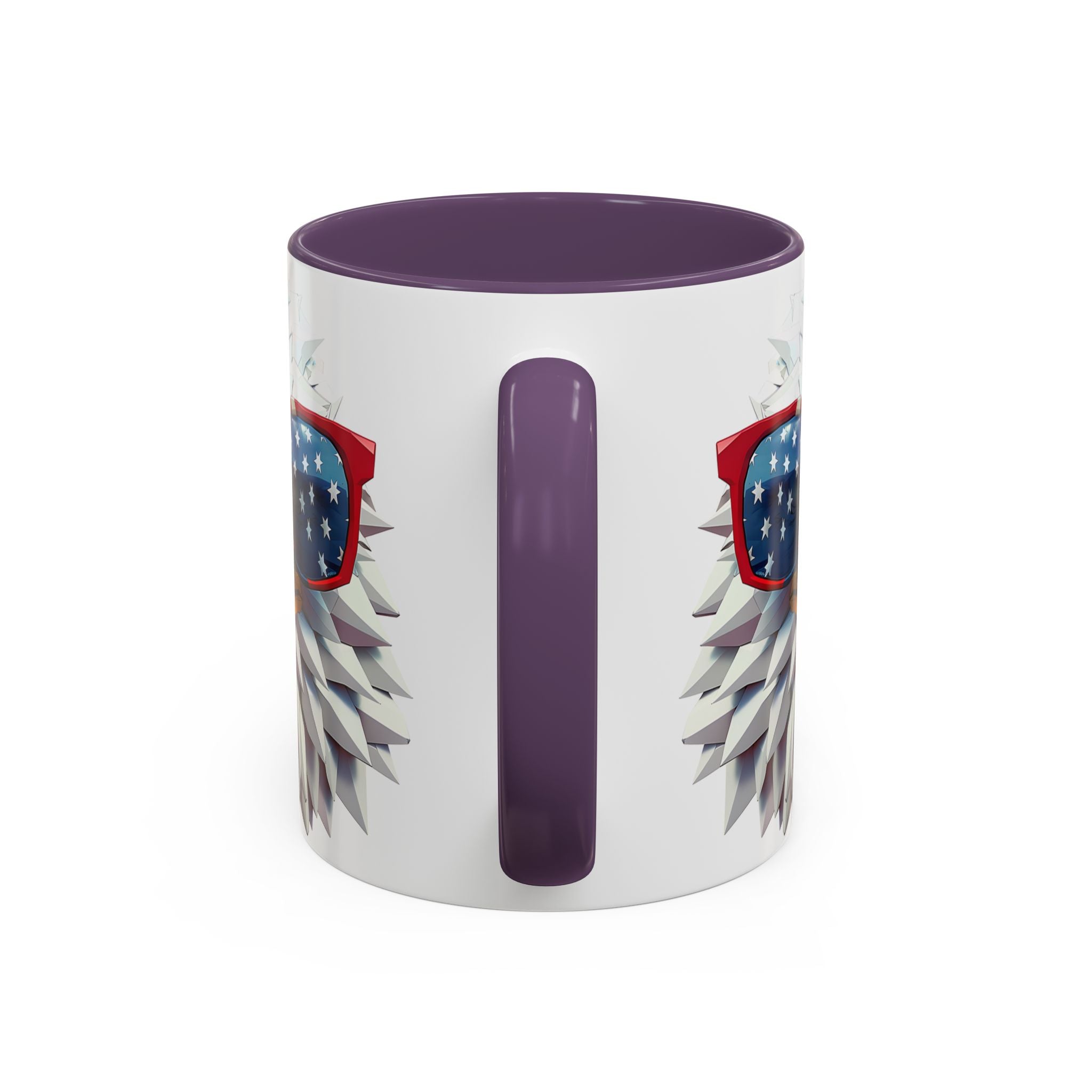 Patriotic Eagle Coffee Mug with American Flag Sunglasses