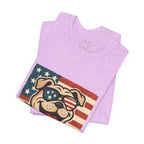 Dog's are Patriotic Too (American Flag, Funny 4th of July Shirt)