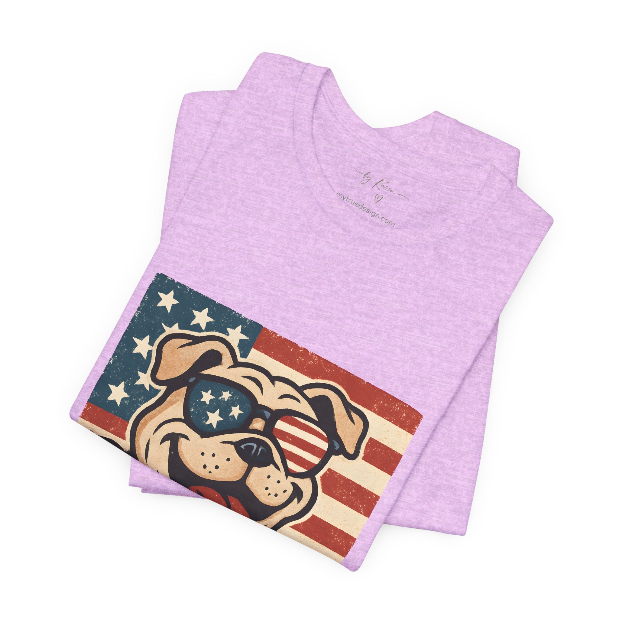 Dog's are Patriotic Too (American Flag, Funny 4th of July Shirt)
