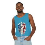 50 Years American Flag Castle Tank Top for Celebratory Wear
