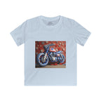Kids Motorcycle Tee Featuring American Flag Graphic