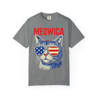 Meowica Cat T-Shirt — Patriotic American Flag Sunglasses Tee