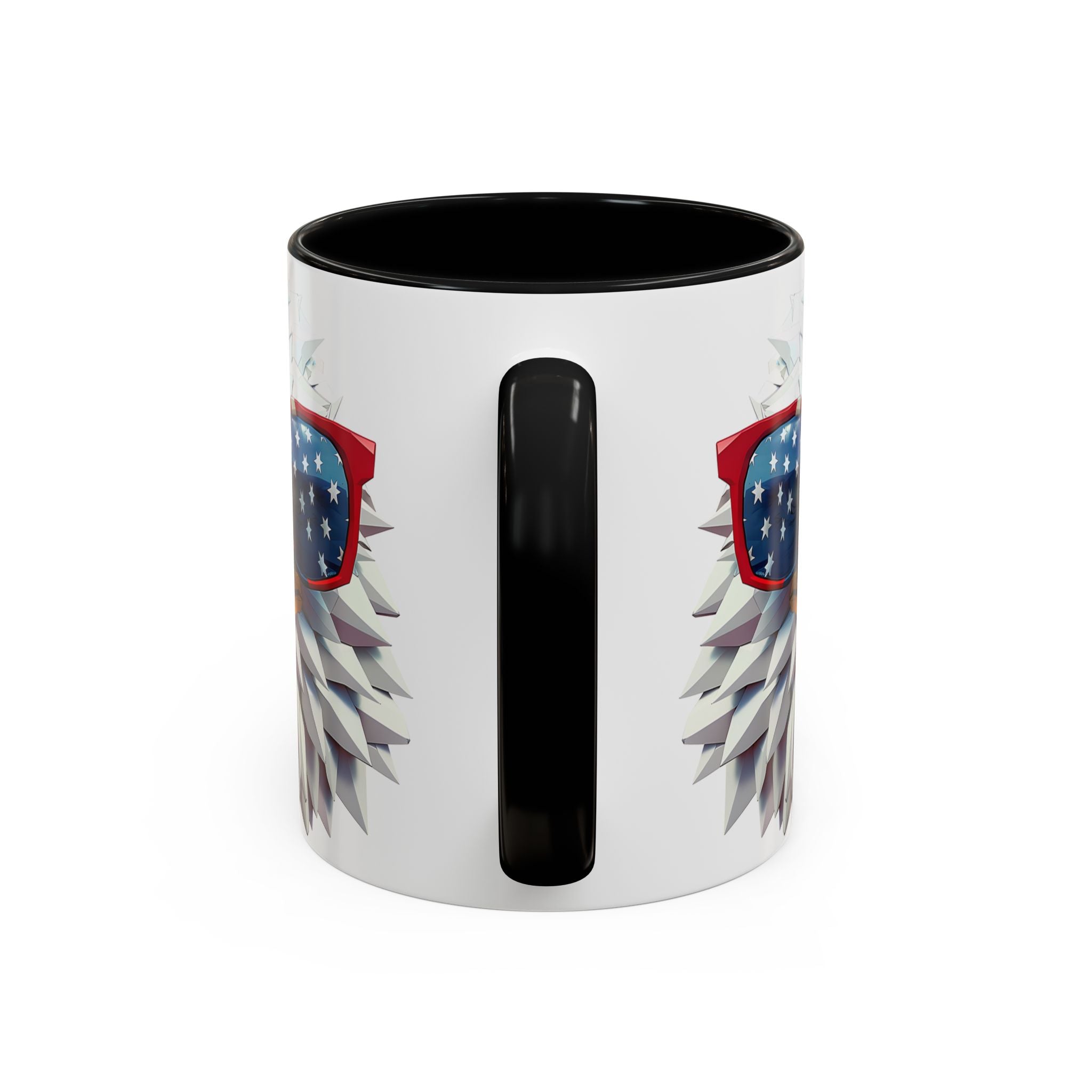 Patriotic Eagle Coffee Mug with American Flag Sunglasses