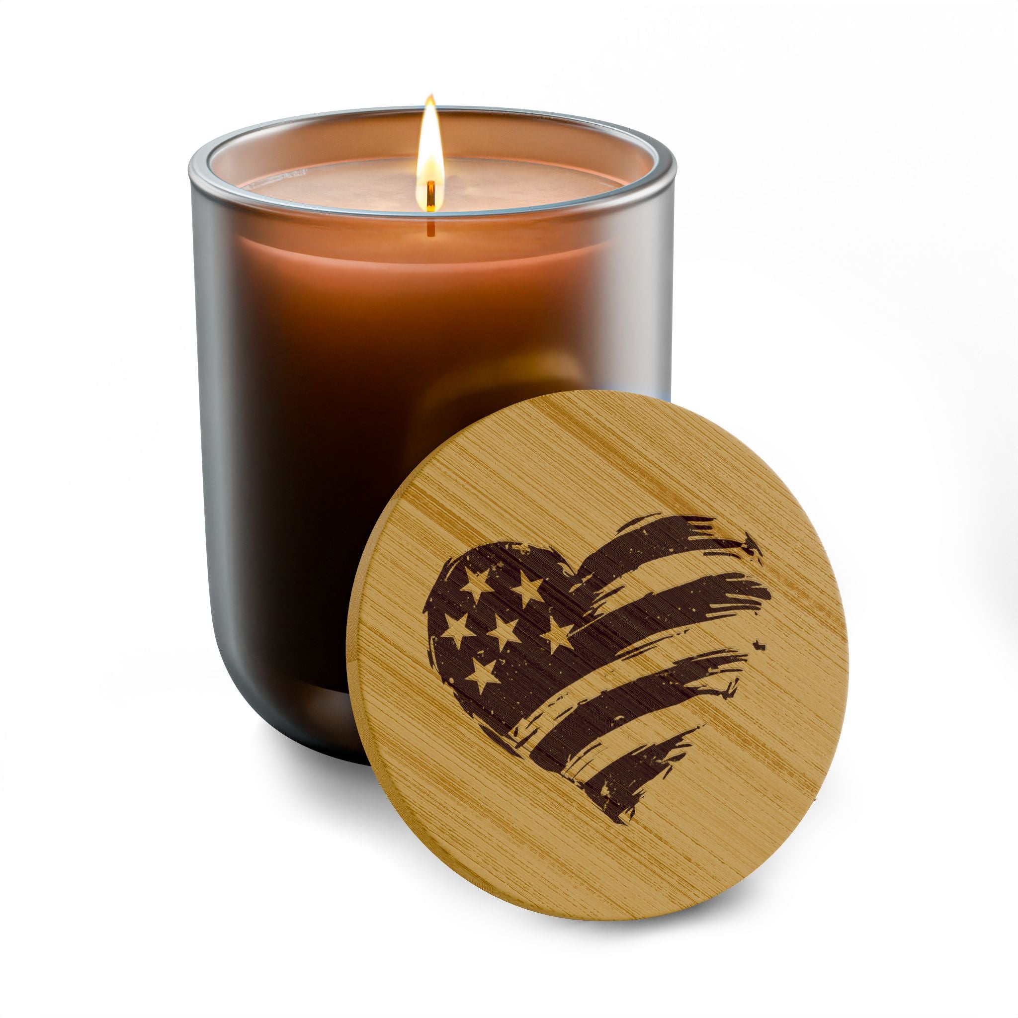 Engraved 14oz Scented Soy Candle with Bamboo Lid