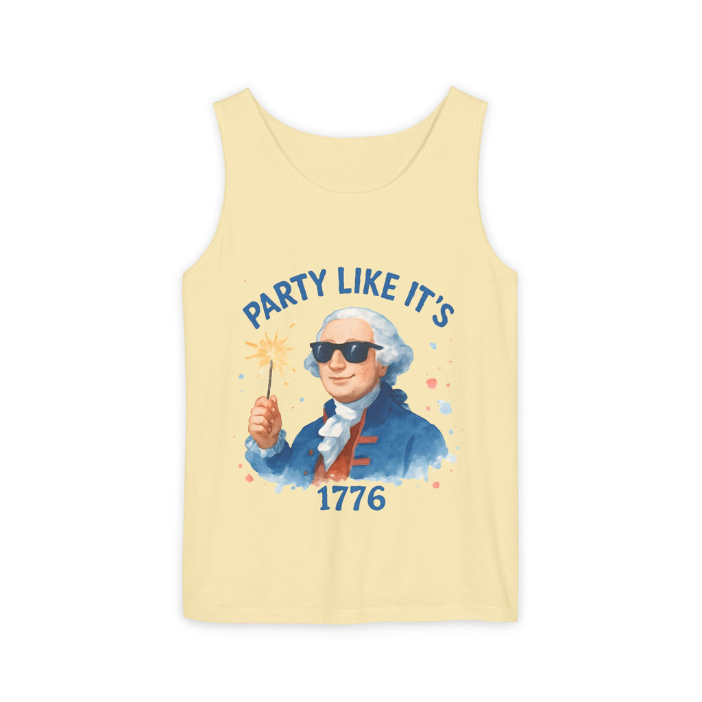 Party Like It's 1776 Tank Top — Patriotic George Washington Graphic