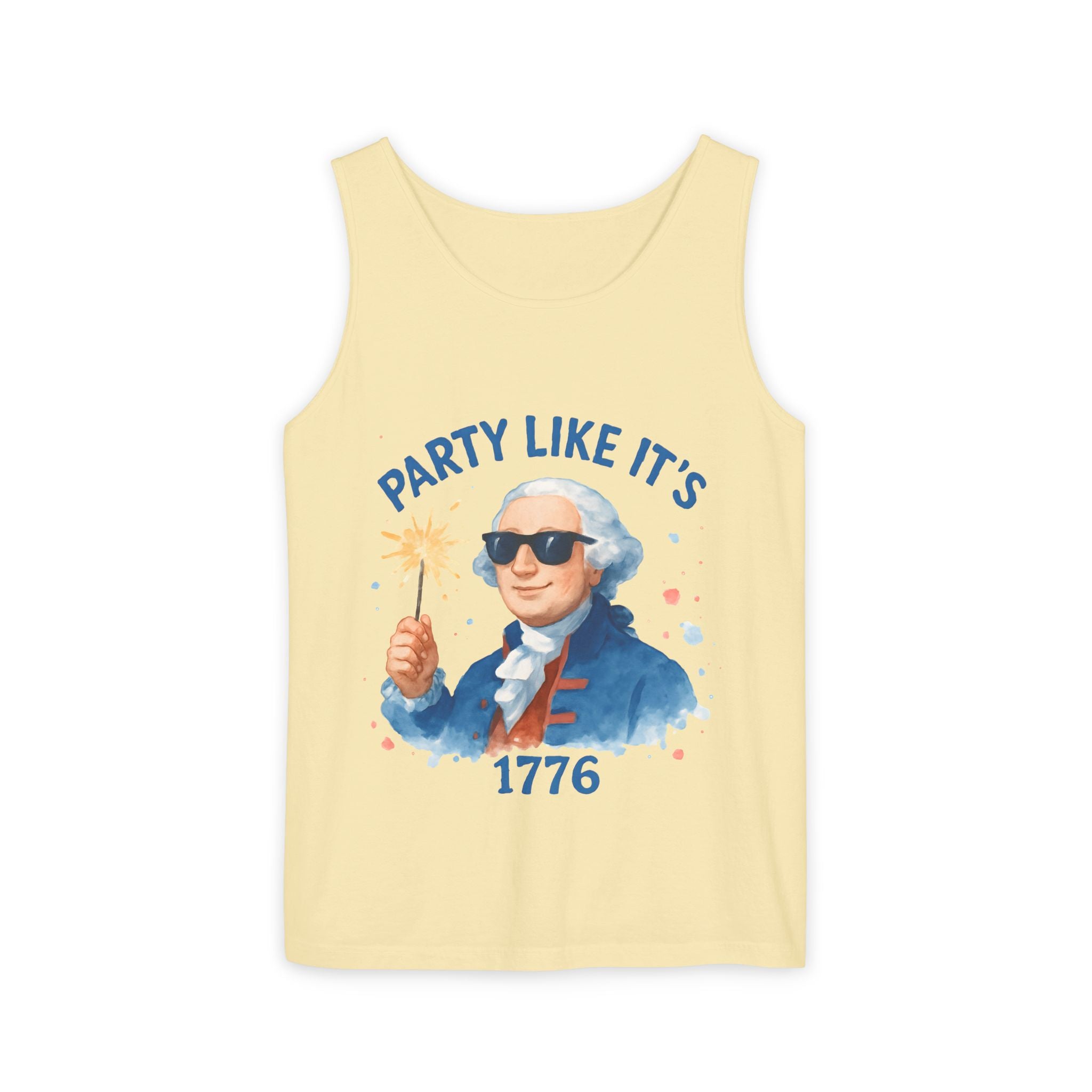 Party Like It's 1776 Tank Top — Patriotic George Washington Graphic