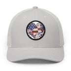 American Flag Patch Trucker Cap — Patriotic Snapback Hat