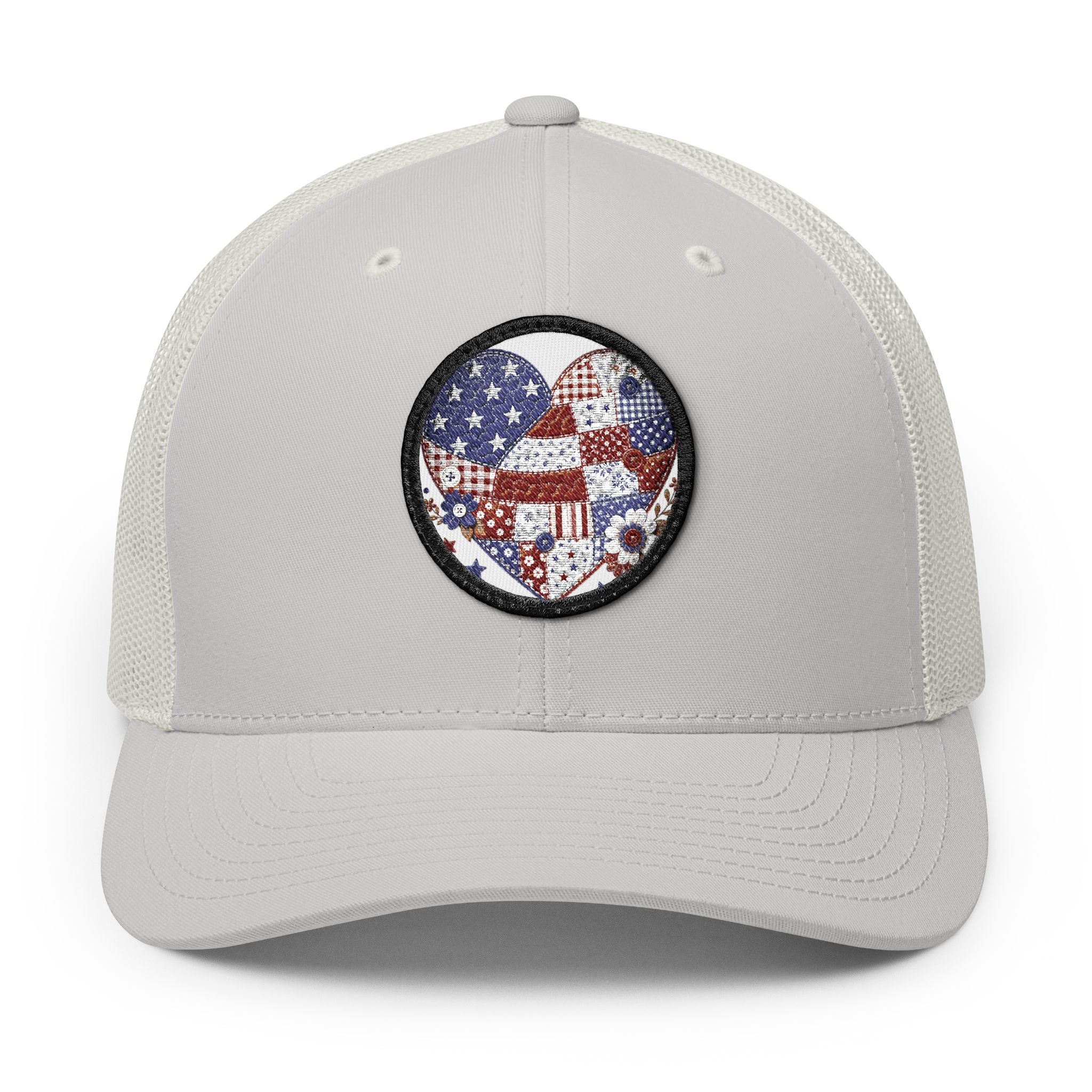 American Flag Patch Trucker Cap — Patriotic Snapback Hat