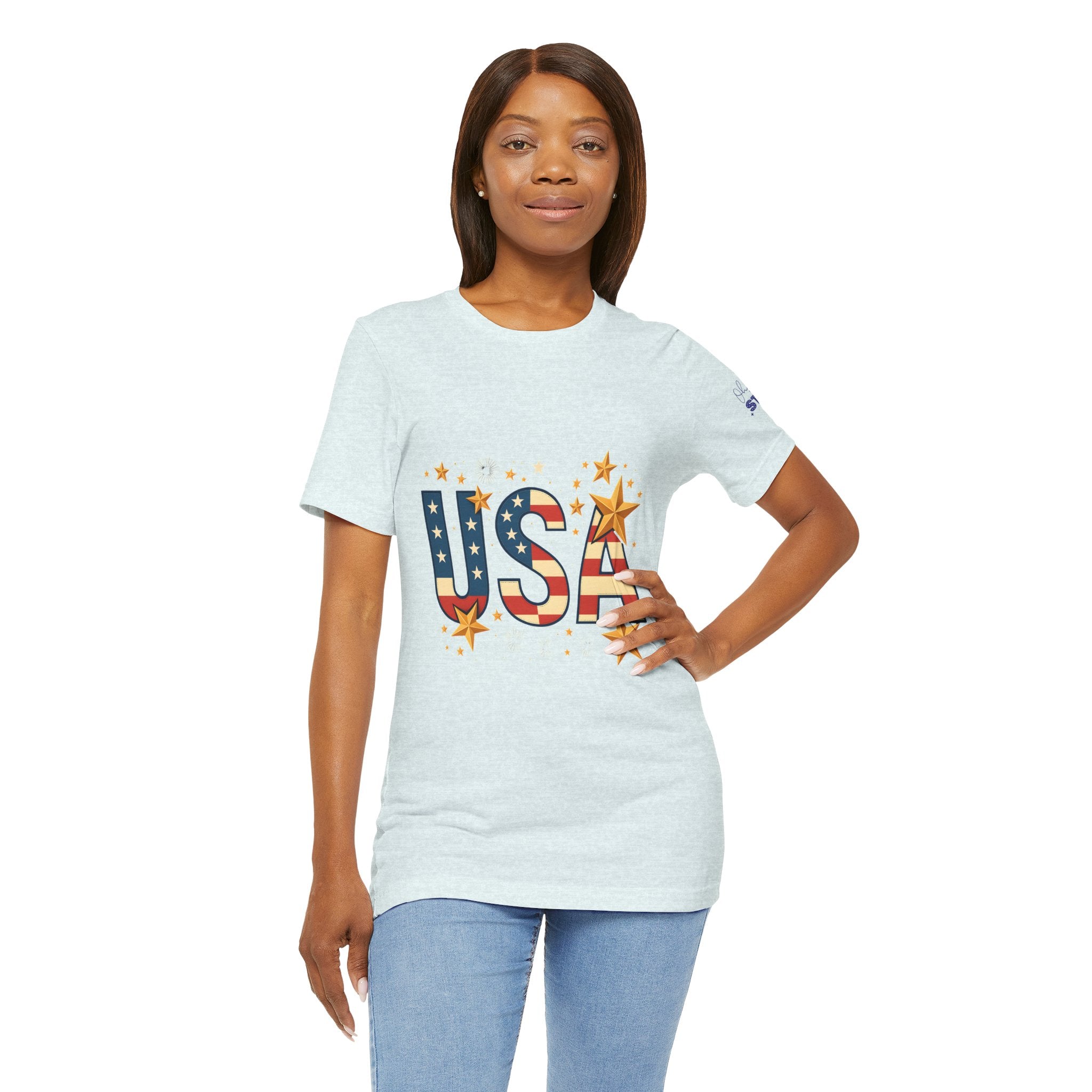 USA Flag Stars T-Shirt — Patriotic American Independence Day Tee