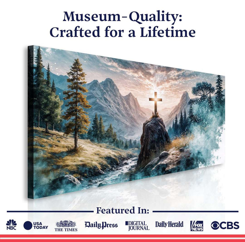 Cross On A Hill Faith Wall Art