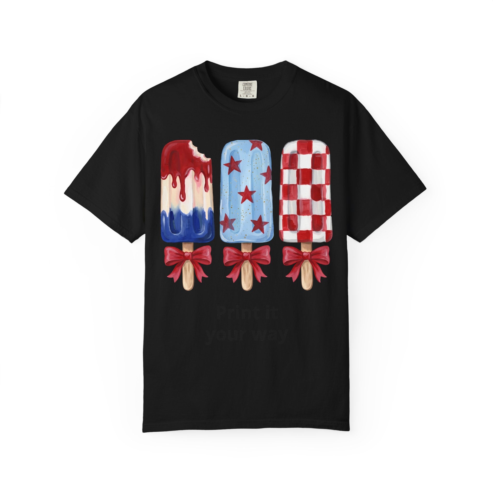 Patriotic Popsicle T-Shirt — Red, White & Blue Fourth of July Tee