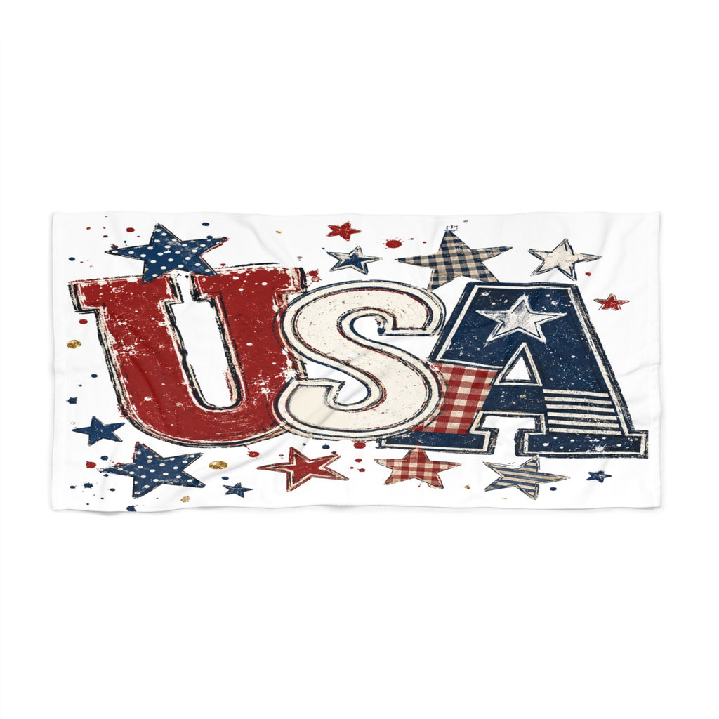 USA Patriotic Beach Towel for Fourth of July Fun
