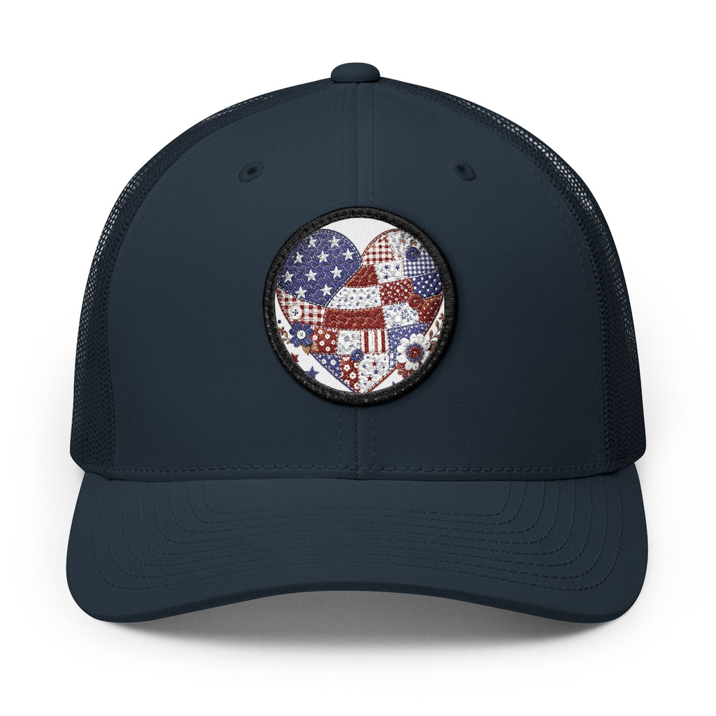 American Flag Patch Trucker Cap — Patriotic Snapback Hat