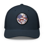 American Flag Patch Trucker Cap — Patriotic Snapback Hat