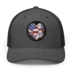 American Flag Patch Trucker Cap — Patriotic Snapback Hat