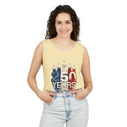 50 Years American Flag Castle Tank Top for Celebratory Wear