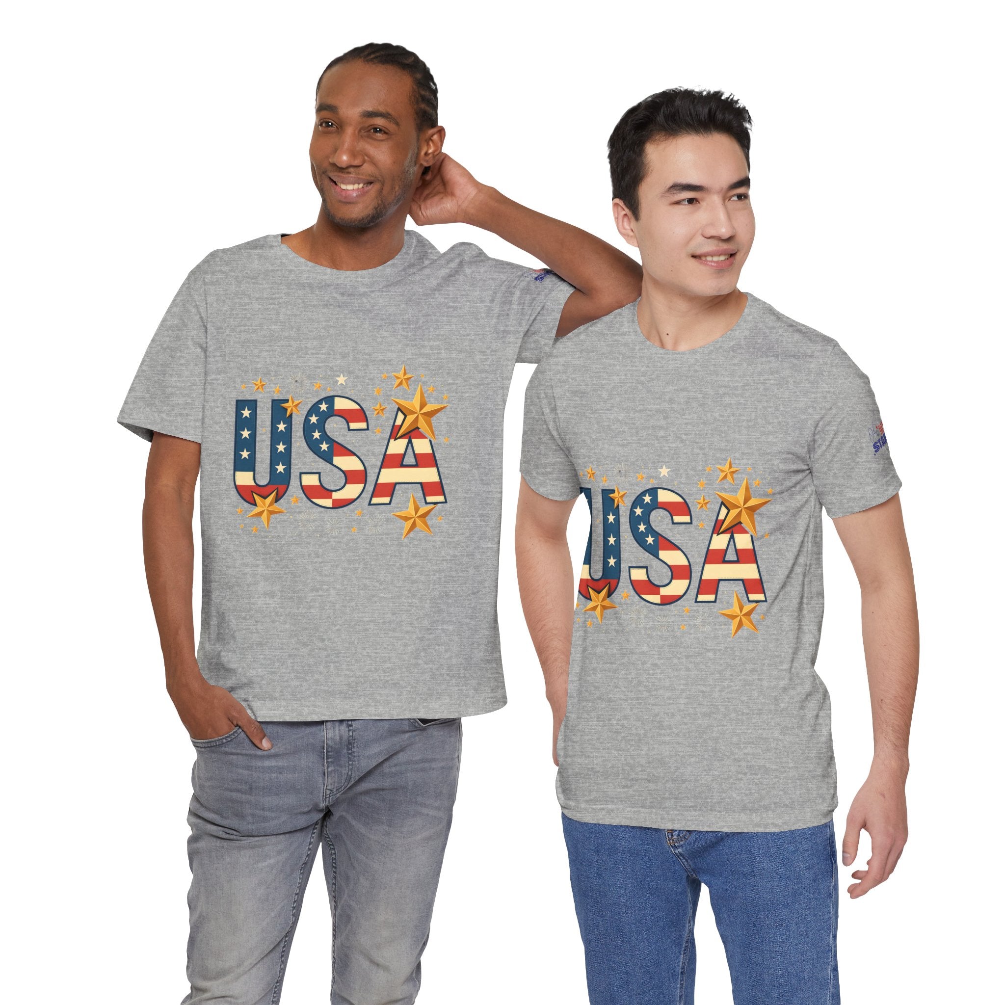 USA Flag Stars T-Shirt — Patriotic American Independence Day Tee