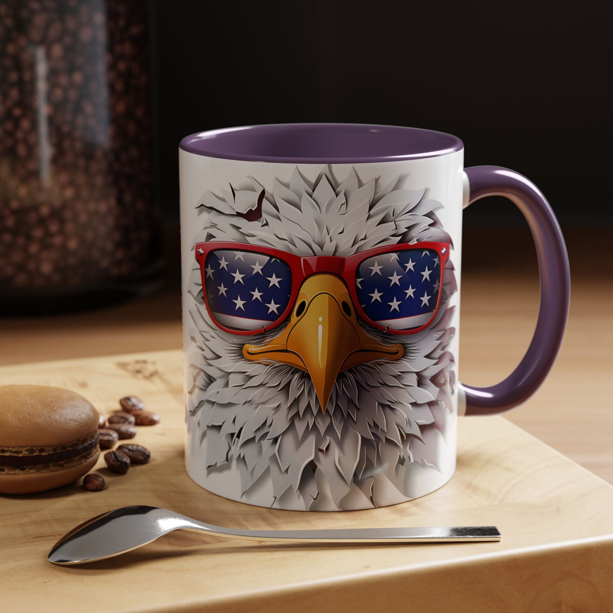 Patriotic Eagle Coffee Mug – Bold Design for Coffee Lovers